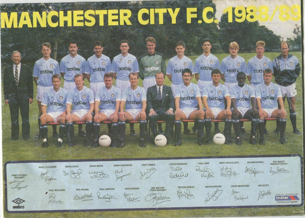 журнал Football North 1988 Манчестер Сити 1