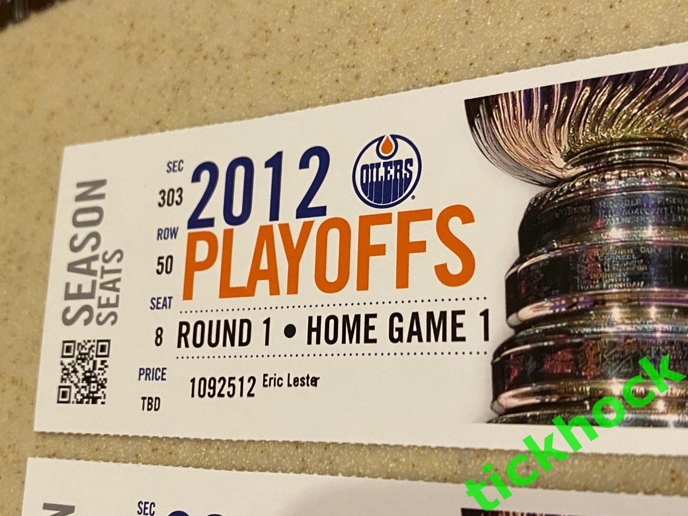 НХЛ Эдмонтон Ойлерз - плей-офф 2012 билеты - SY 2