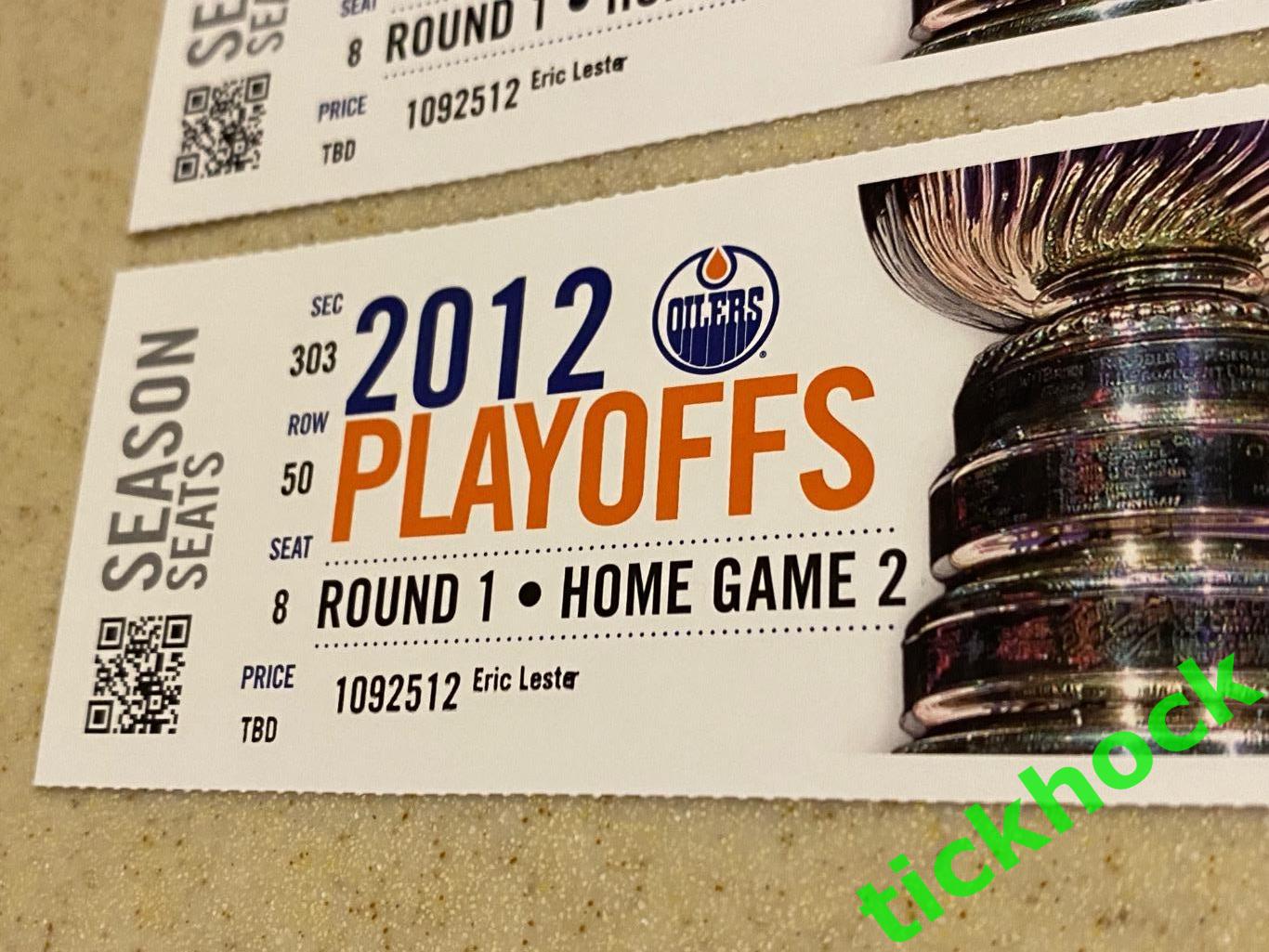 НХЛ Эдмонтон Ойлерз - плей-офф 2012 билеты - SY 1