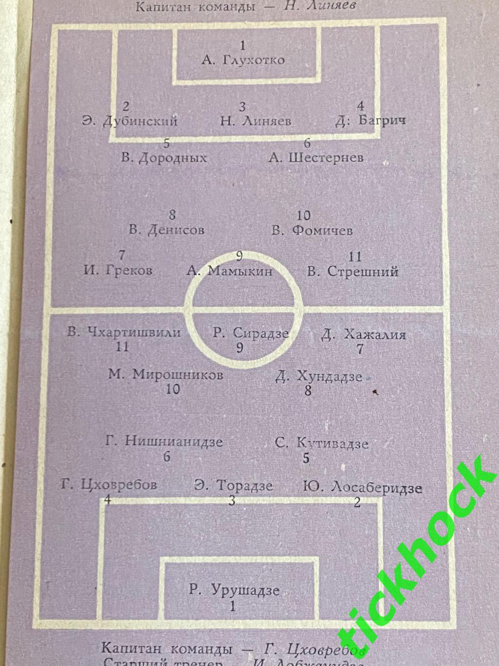 ЦСКА - Торпедо Кутаиси 1963 Чемпионат СССР -- SY 1