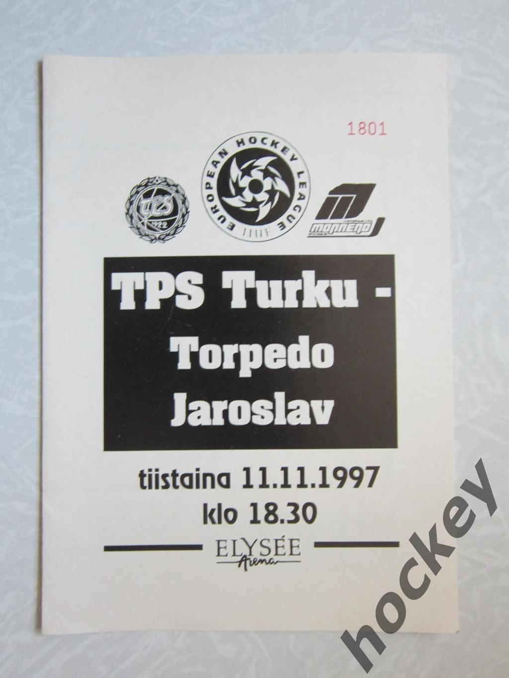 ТПС Турку Финляндия - Торпедо Ярославль 11.11.1997
