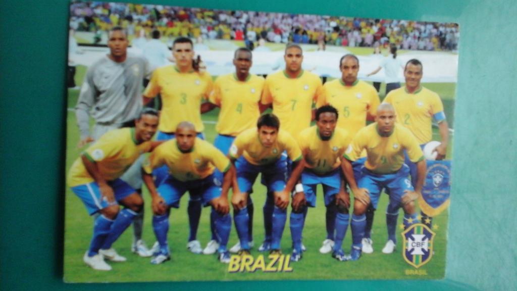 Открытка сборная Бразилии.