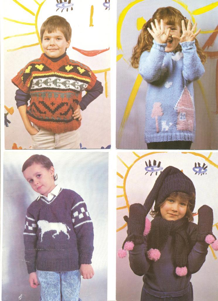 Набор открыток (11 штук) Малая школа вязания. Издание Прессфото Братислава 1989 1