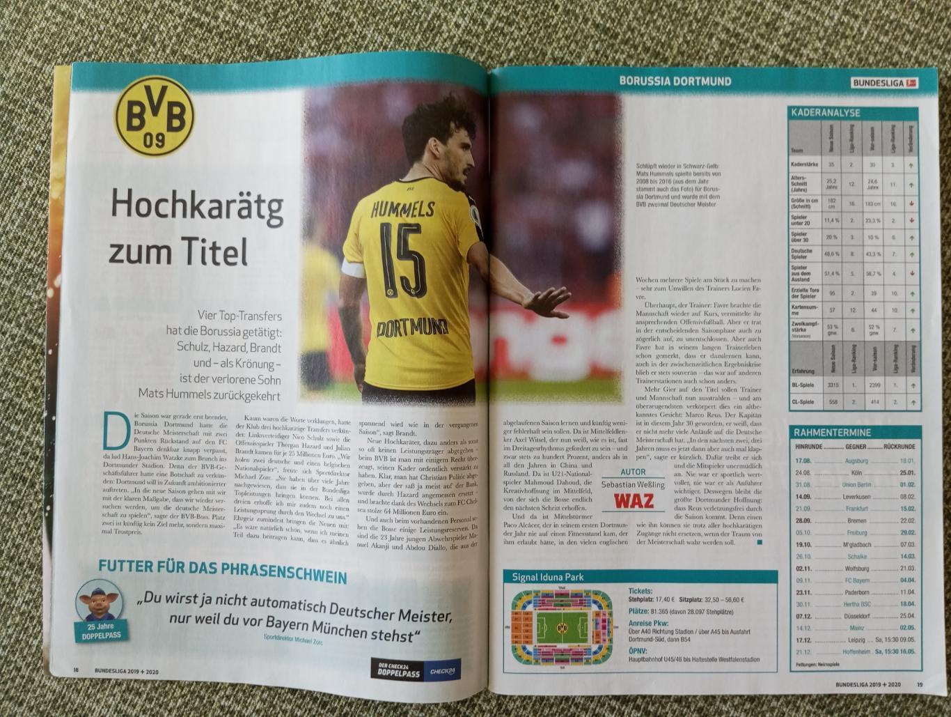 Журнал Sport1. Бундеслига 2019-2020 5
