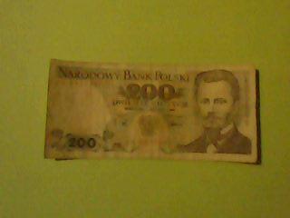 Банкнота номиналом 200 злотых Польша 1988 год