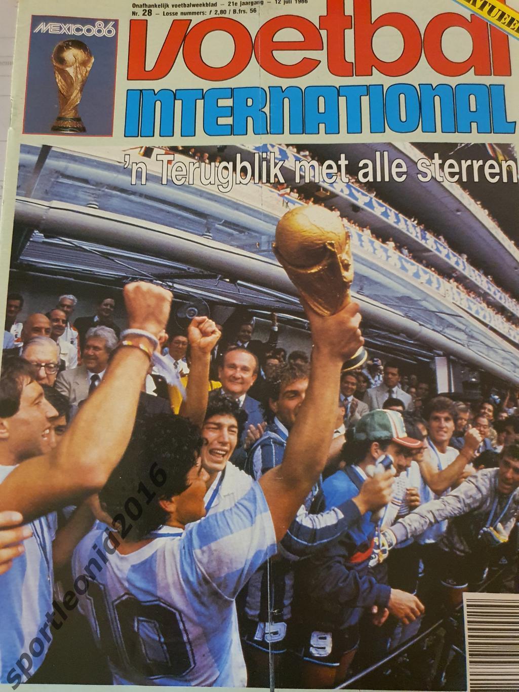 Voetbal International 1986.14 топ выпусков.В том числе итоговые к ЧМ-86.2