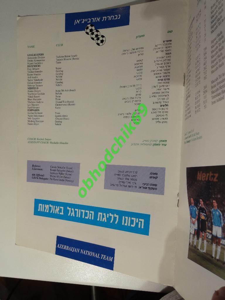 Израиль - Азербайджан сборная 11 10 1995 Отборочный к ЧМ 1