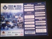 Календарь - магнит расписание игр Торонто Мейпл Ливс сезон 2012-13.