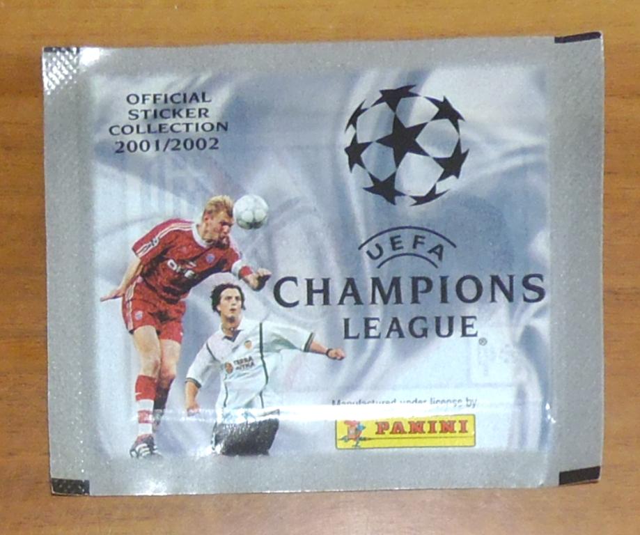 Пакетик наклеек PANINI Лига Чемпионов УЕФА 2001-2002