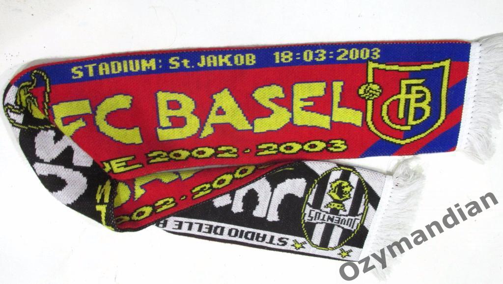 Шарф футбольный JUVENTUS vs BASEL 18-03-2003 3