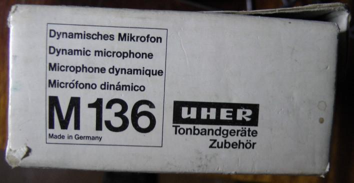 Dynamishes Mikrofon (микрофон) UHER M 136 (made in Germany) (родная коробка) 4