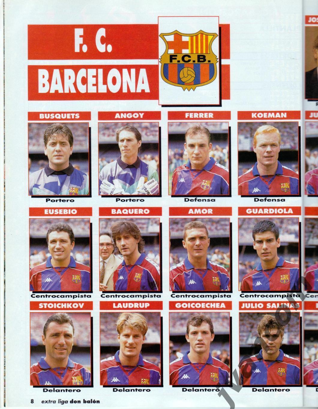 DON BALON EXTRA LIGA 93-94. Чемпионат Испании по футболу. Превью сезона 1993-94. 3