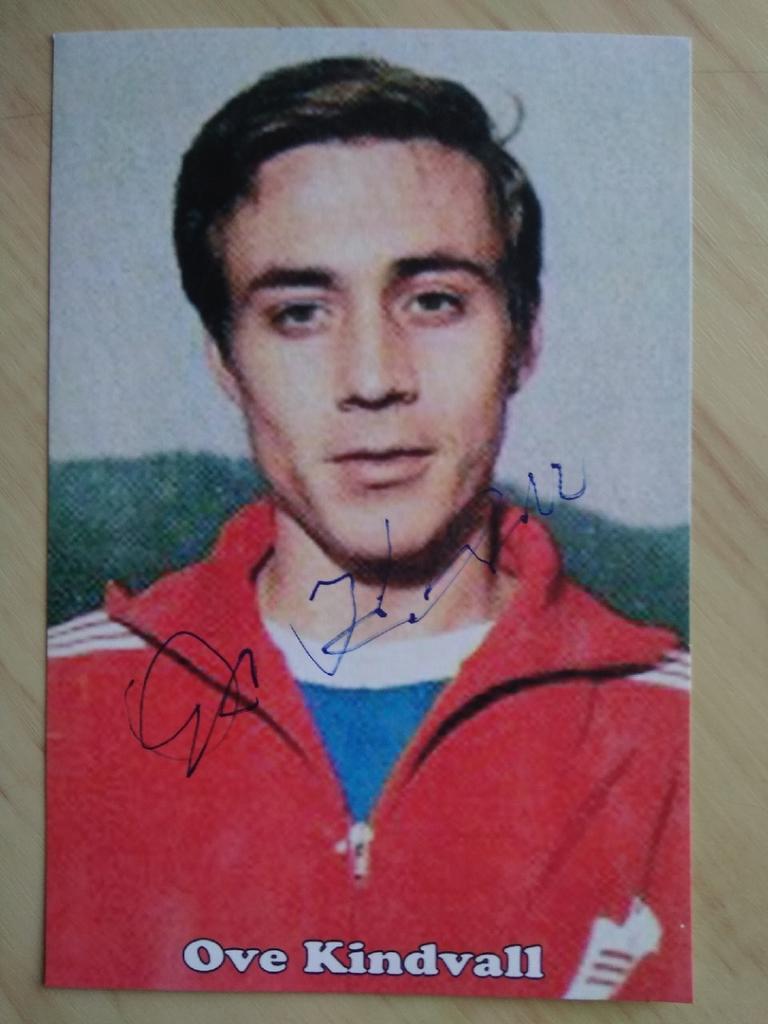 Автограф Уве Чиндвалль (лучший футболист года в Швеции в 1966 году) 2
