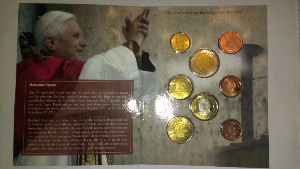 Набор пробных монет Ватикана 1