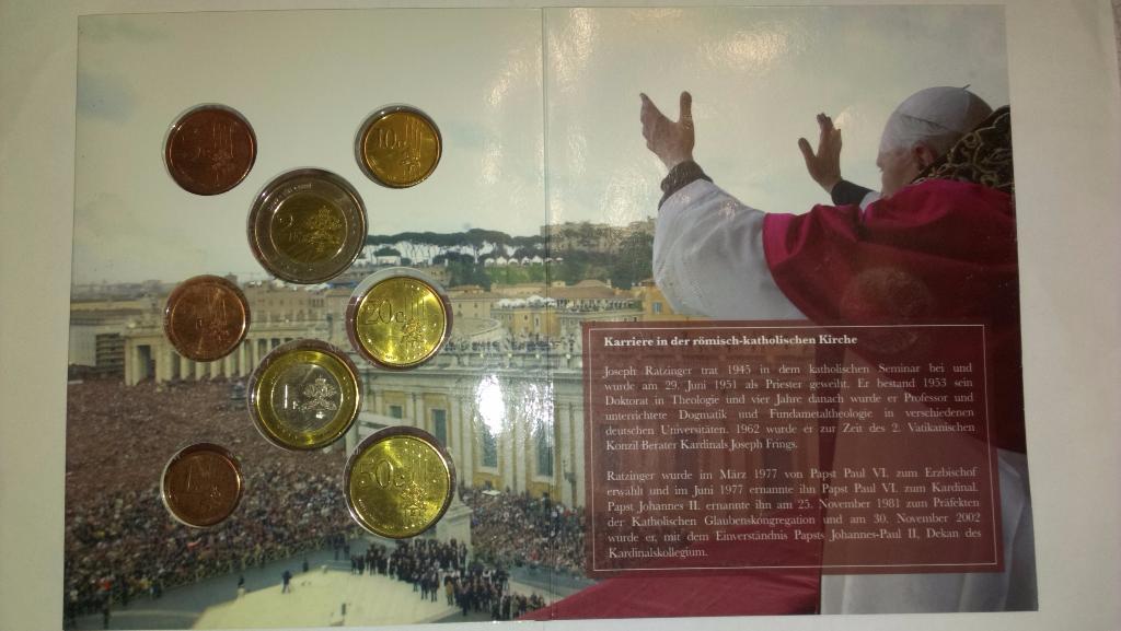 Набор пробных монет Ватикана 2