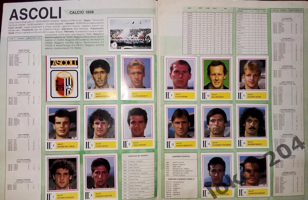 CALCIATORI 1986-87. Serie A-B-C1. ITALY. 1