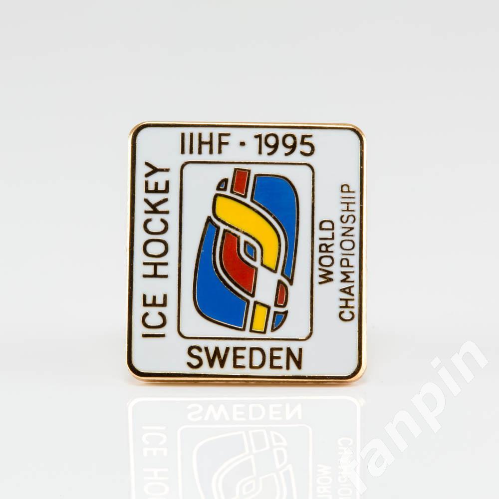 Значок Чемпионат мира по хоккею 1995г Швеция