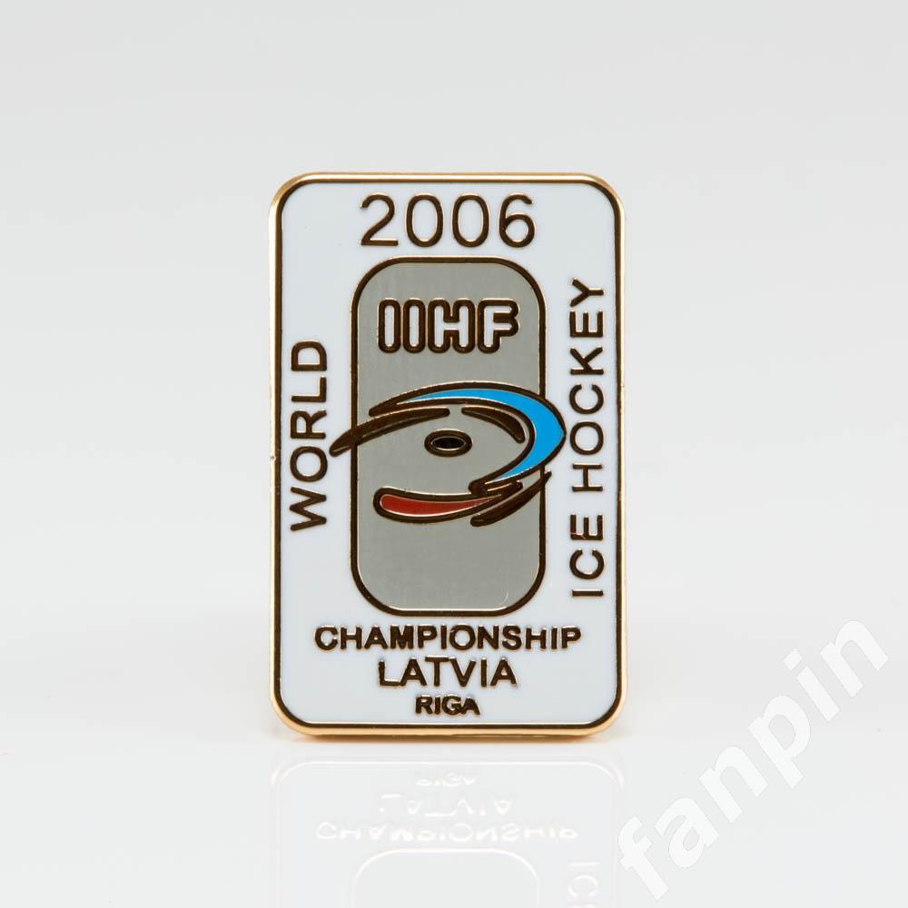 Значок Чемпионат мира по хоккею 2006г Латвия