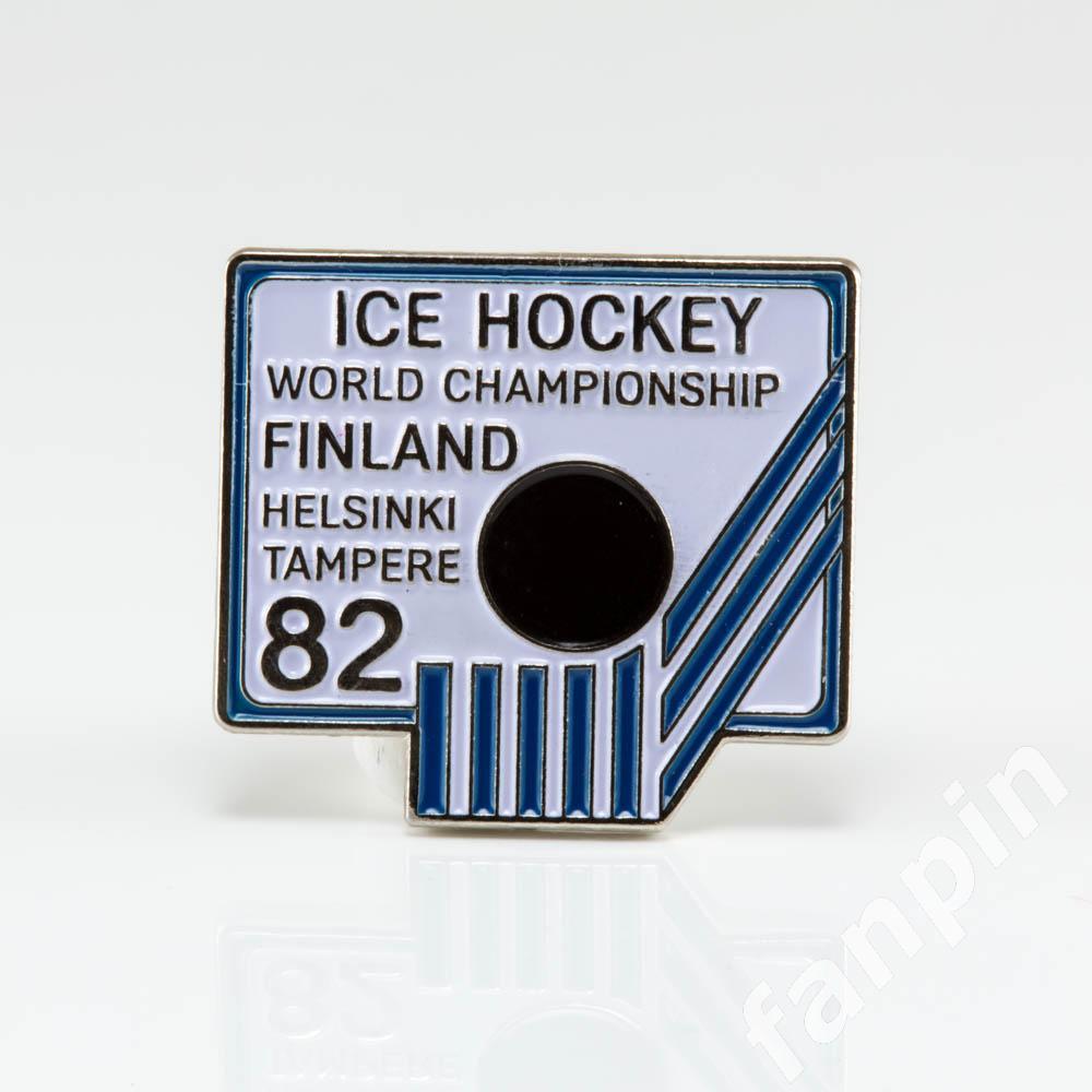 Значок Чемпионат мира по хоккею 1982г Финляндия