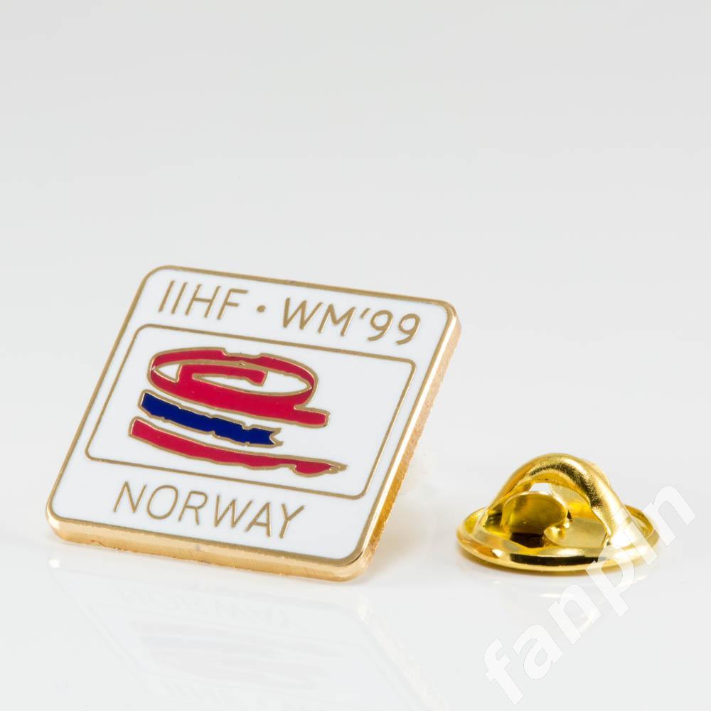 Значок Чемпионат мира по хоккею 1999г Норвегия 1