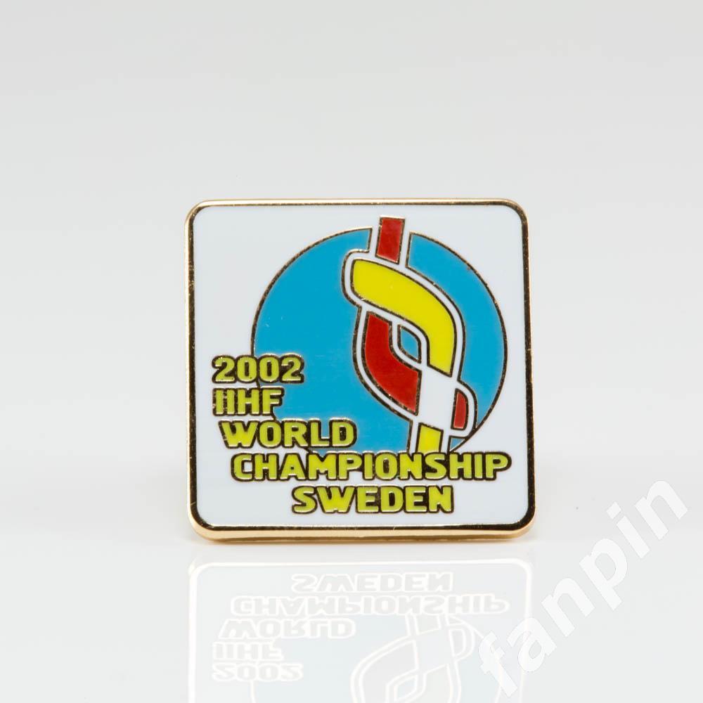 Значок Чемпионат мира по хоккею 2002г Швеция
