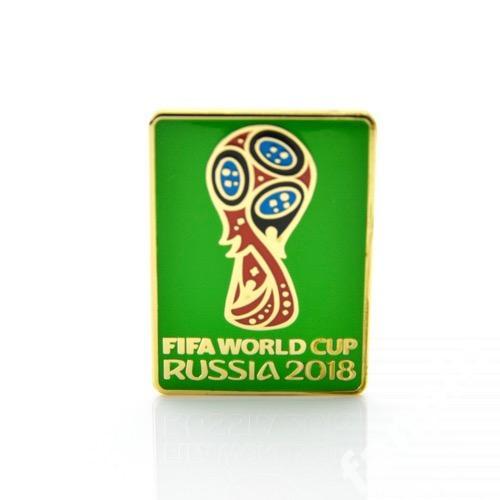 Значок Чемпионат мира по футболу 2018 (Россия) Эмблема зеленая