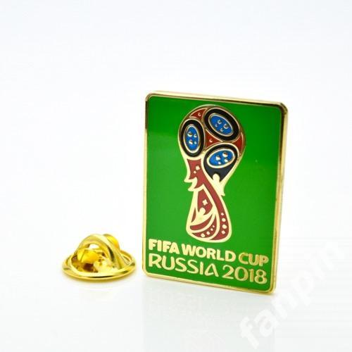Значок Чемпионат мира по футболу 2018 (Россия) Эмблема зеленая 1