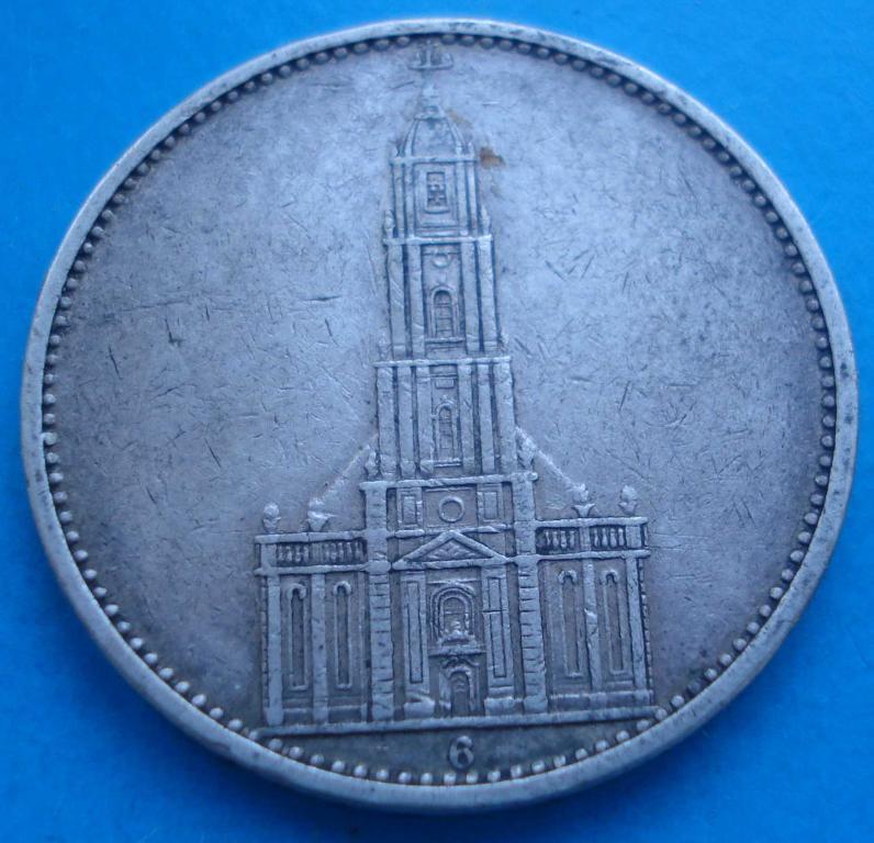 5 марок 1934 года, G , башня
