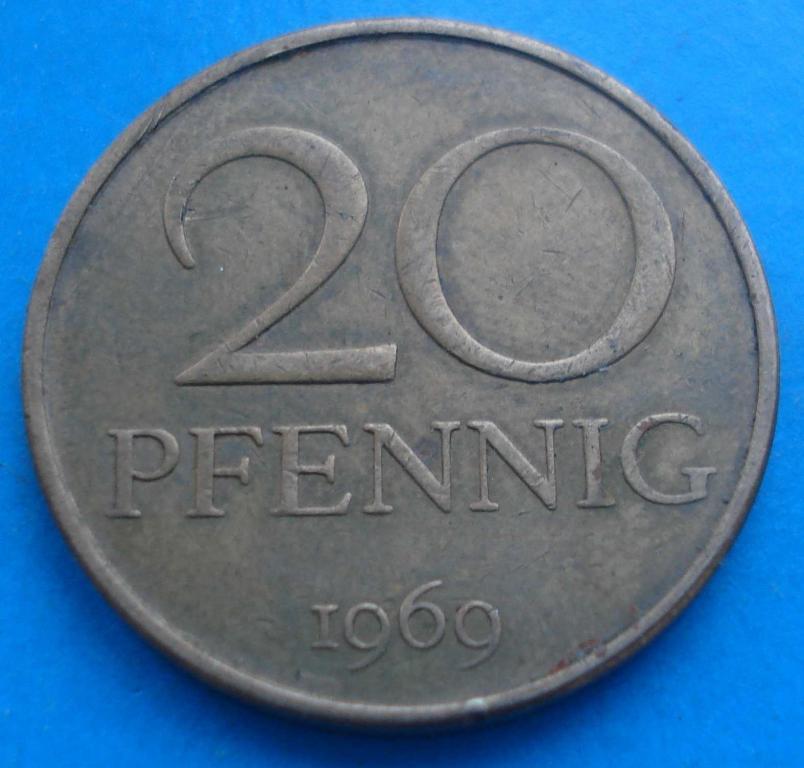 20 pfennig 1969 г