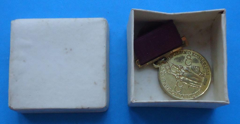 Малая золотая медаль ВДНХ За успехи в народном хозяйстве с коробкой