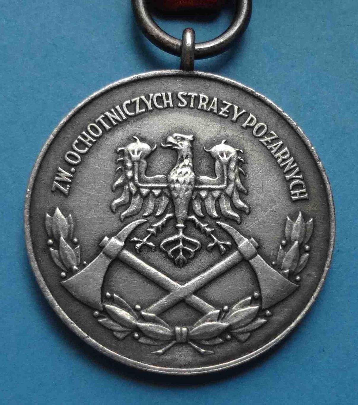 Медаль За заслуги в пожарном деле 2 степени с коробкой Польша 6
