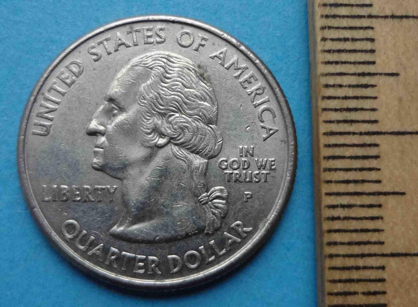 США 25 центов 2001 год P Вермонт 2