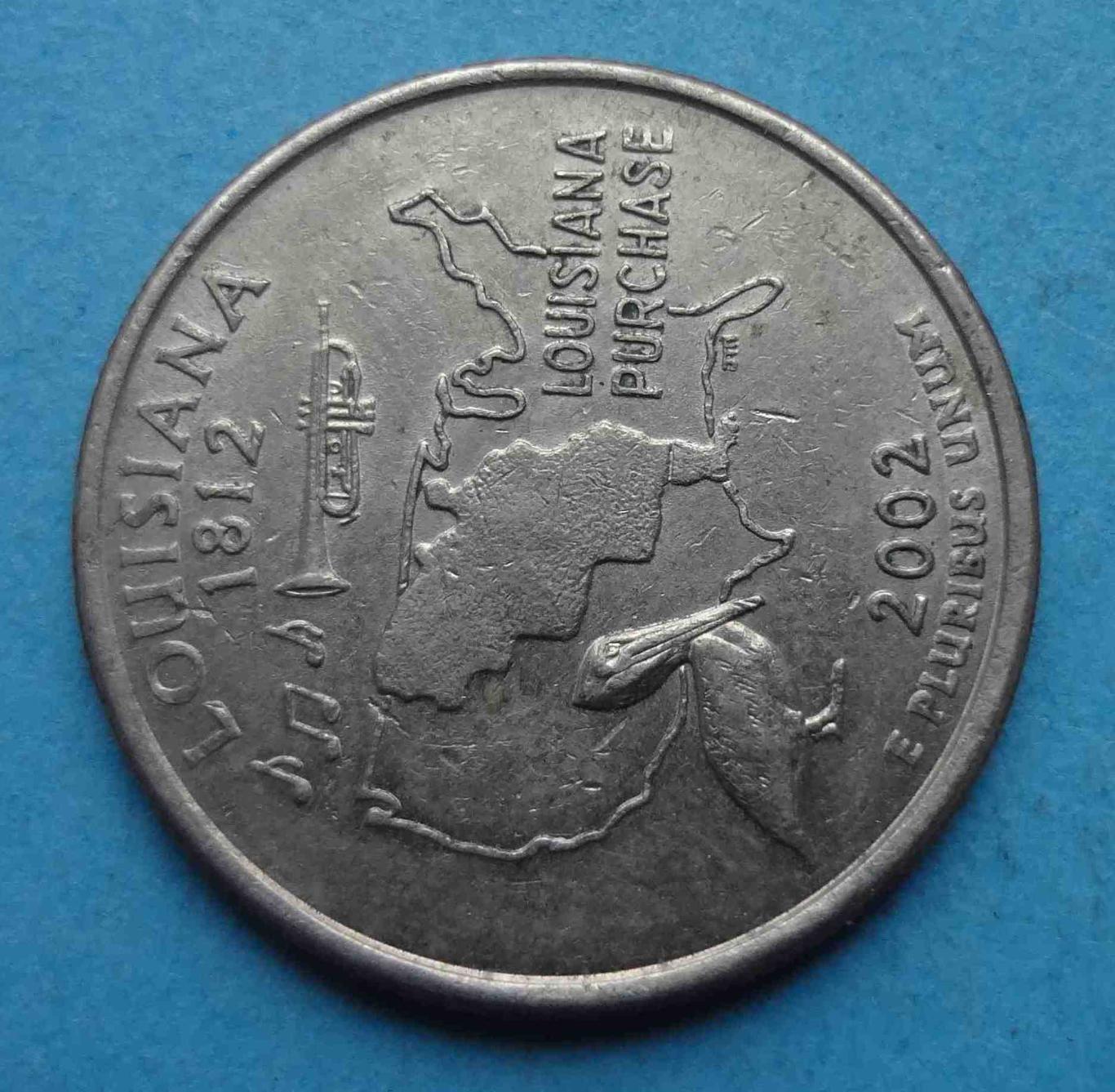 США 25 центов 2002 год P Луизиана 1
