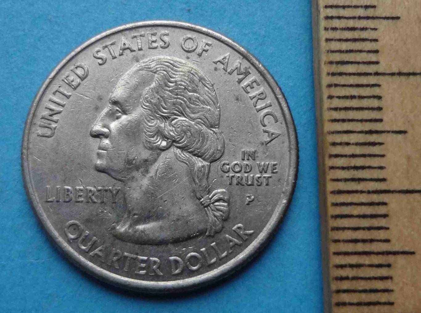 США 25 центов 2002 год P Луизиана 2