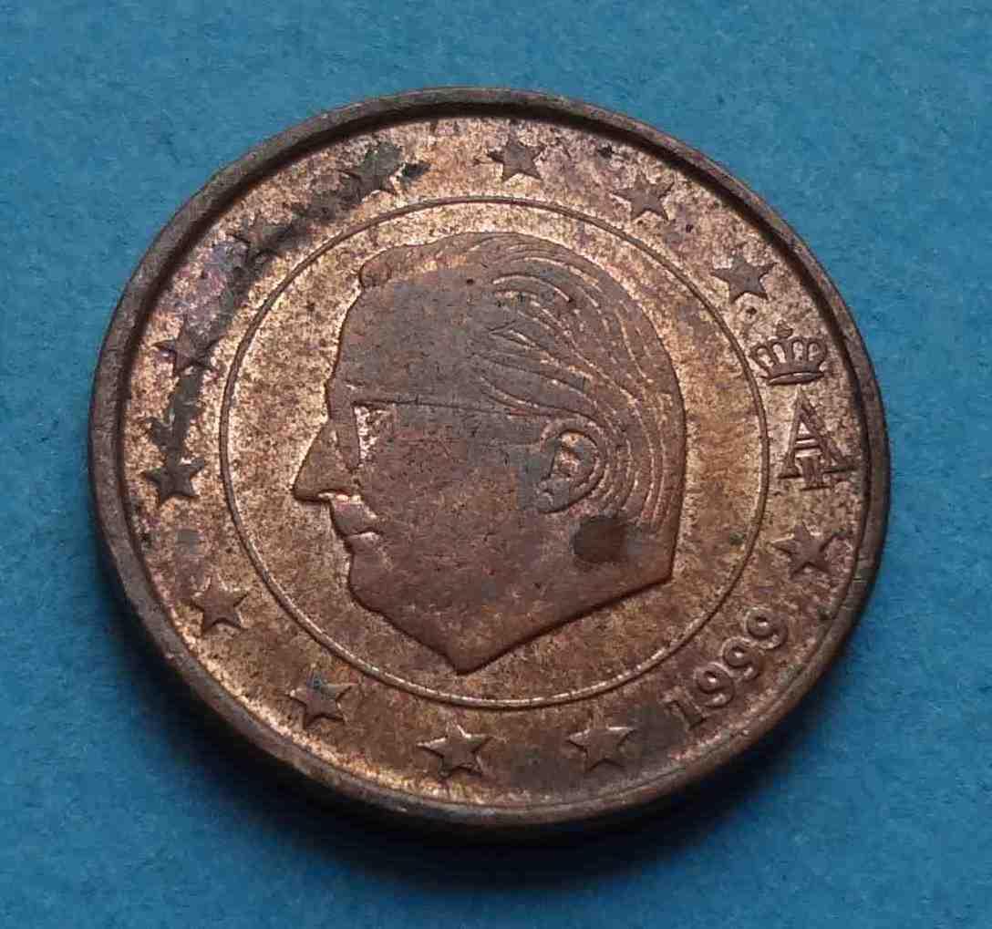1 Евро цент 1999 года Бельгия