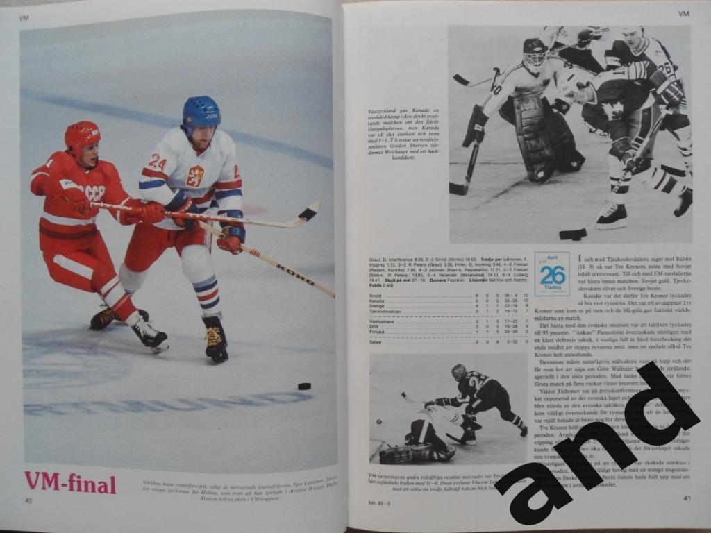 книга-фотоальбом Хоккей. Шведский ежегодник Тре кронор - 1983 г. 5