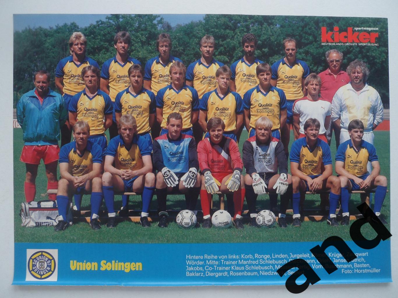 постер Унион Золинген 1987 Kicker