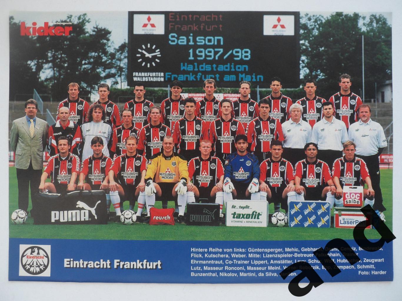 постер Айнтрахт Франкфурт 1997 Kicker