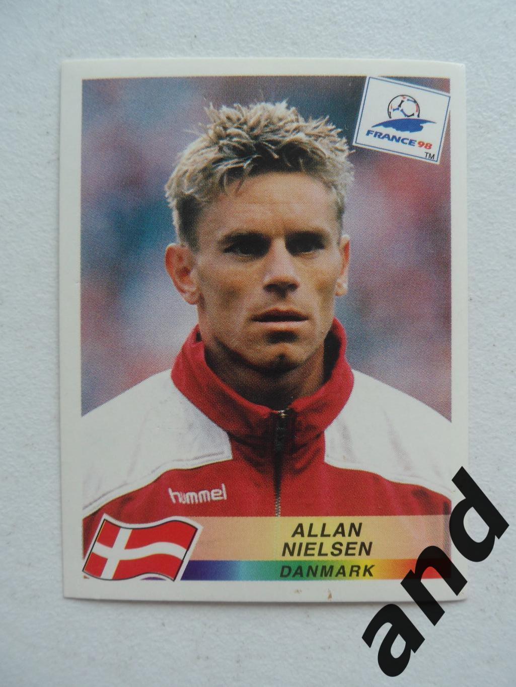 panini № 222 Allan Nielsen - чемпионат мира 1998 панини