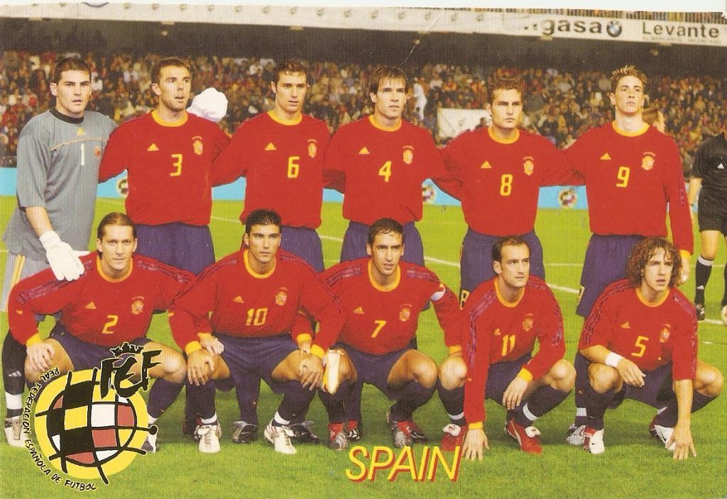 Сборная Испании. (Карточка-фотография. Мой футбол № 395).