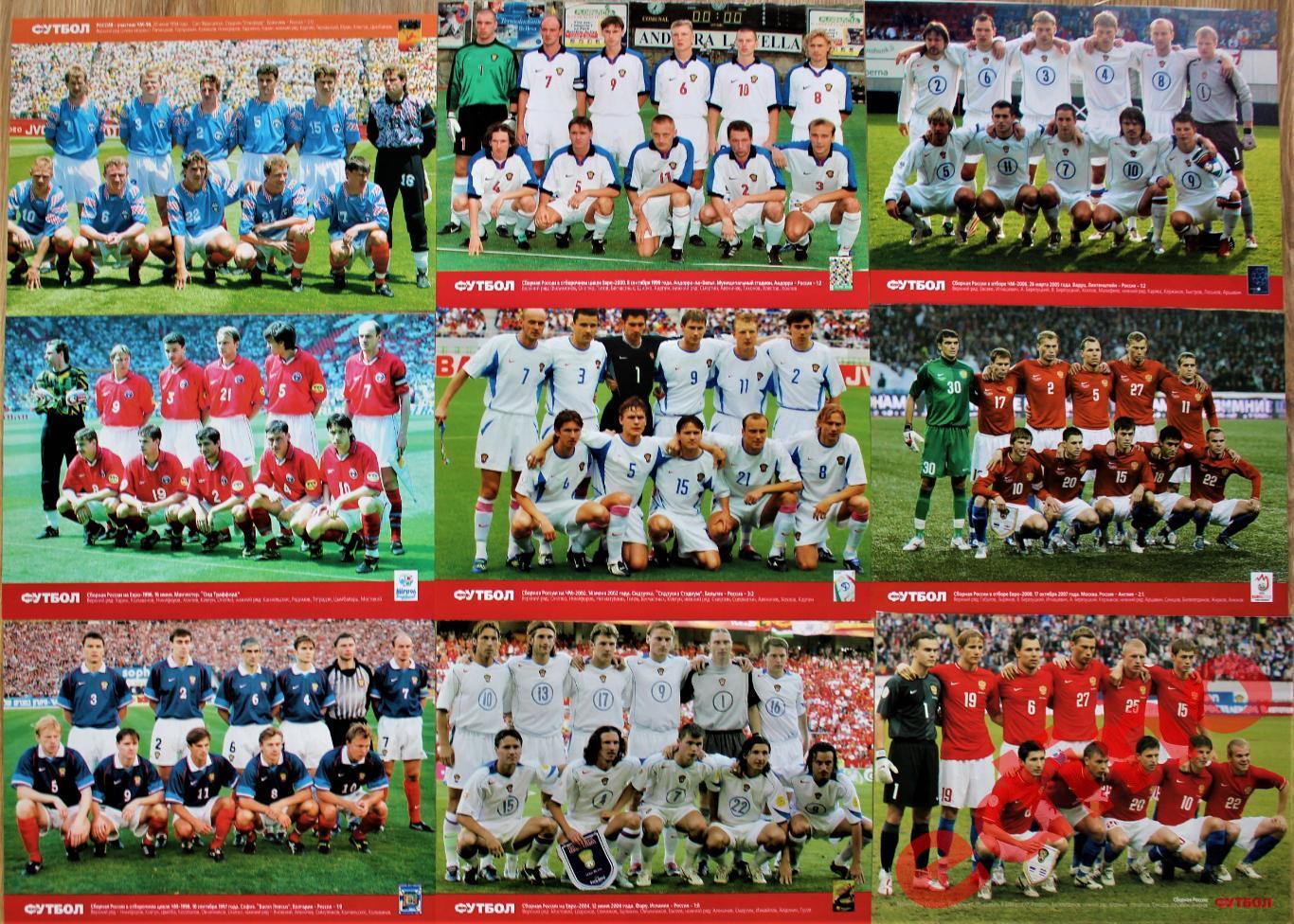 журнал Мировой футбол Постеры Россия путь с 1994 года по 2008 год