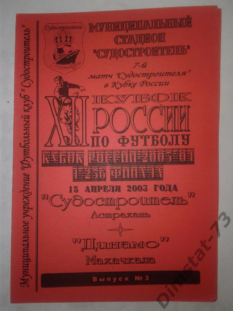 Судостроитель Астрахань - Динамо Махачкала - 2003 Кубок России