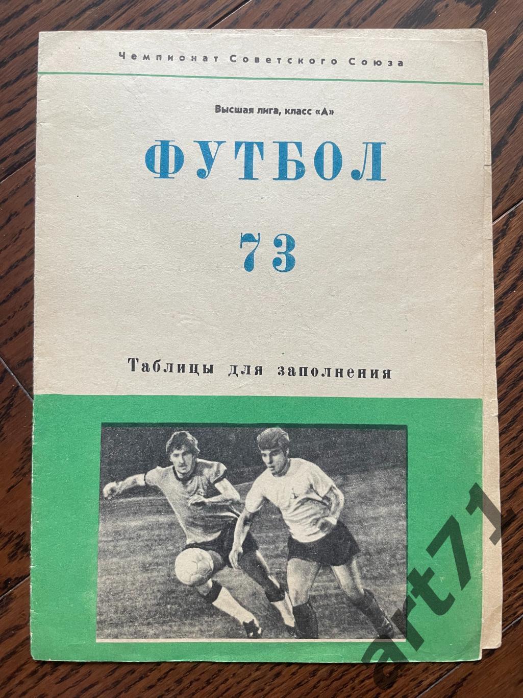 Шахтер Донецк 1973, таблица для заполнения, календарь игр