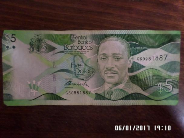 Барбадос 5 долларов