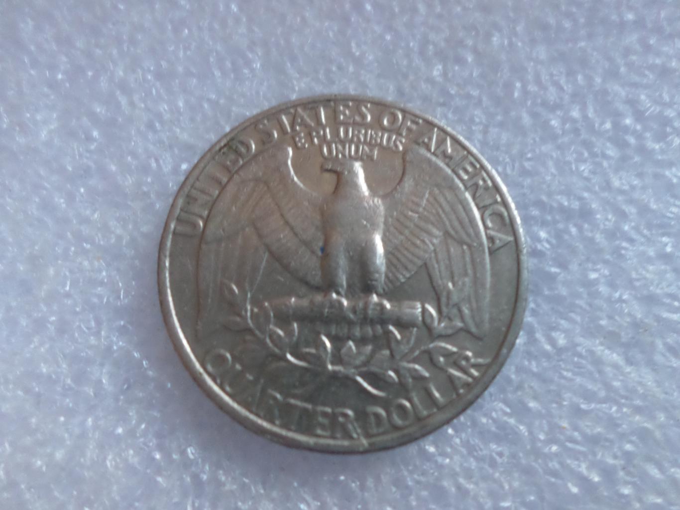 Монета 25 центов квотер США 1985 г 1