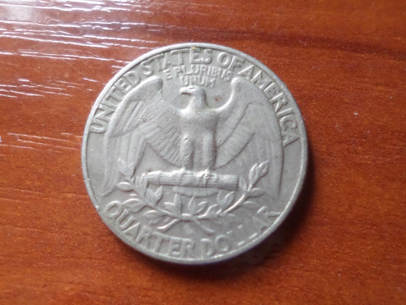 Монета 25 центов квотер США 1969 г 1