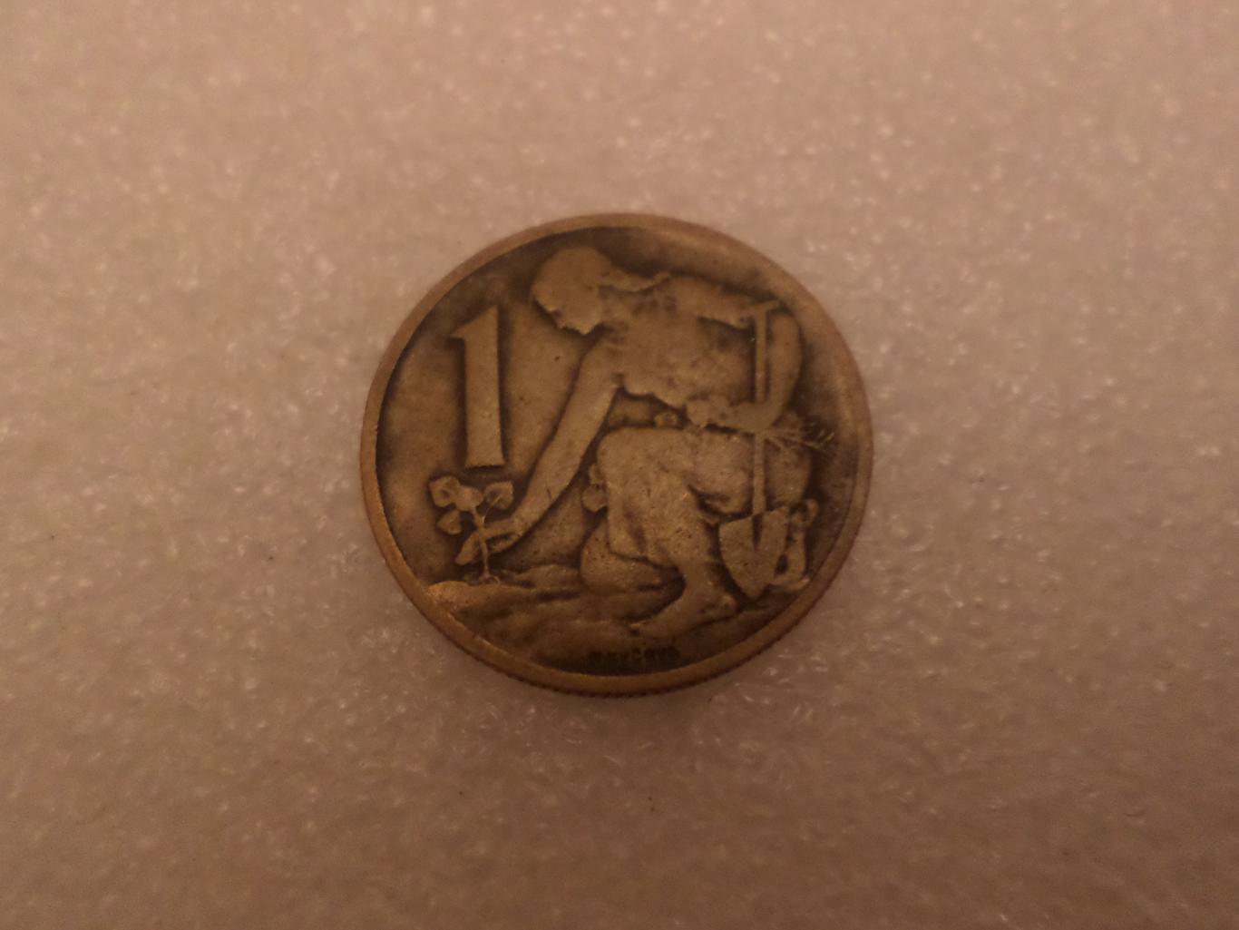 Монета 1 крона Чехословакия 1962 г