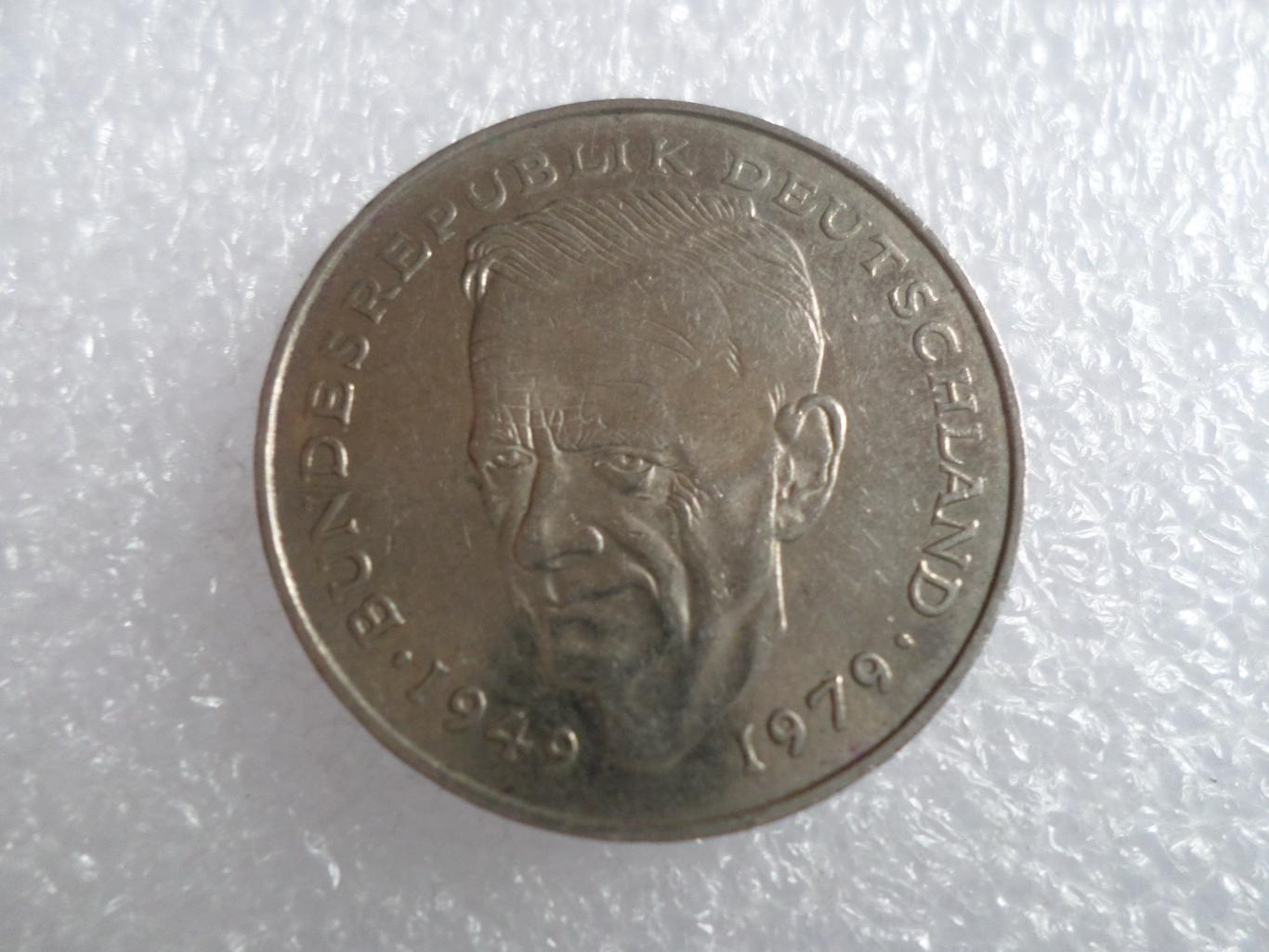 Монета 2 марки ФРГ Германия 1988 г Шумахер двор J