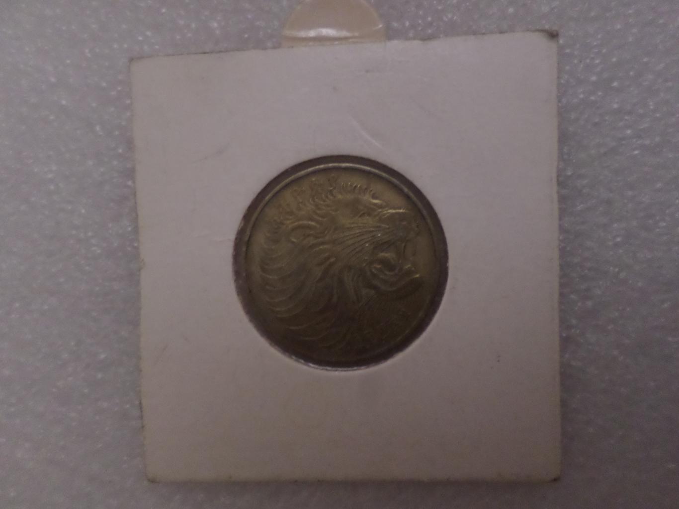 Монета 10 центов Эфиопия 1969 г 1