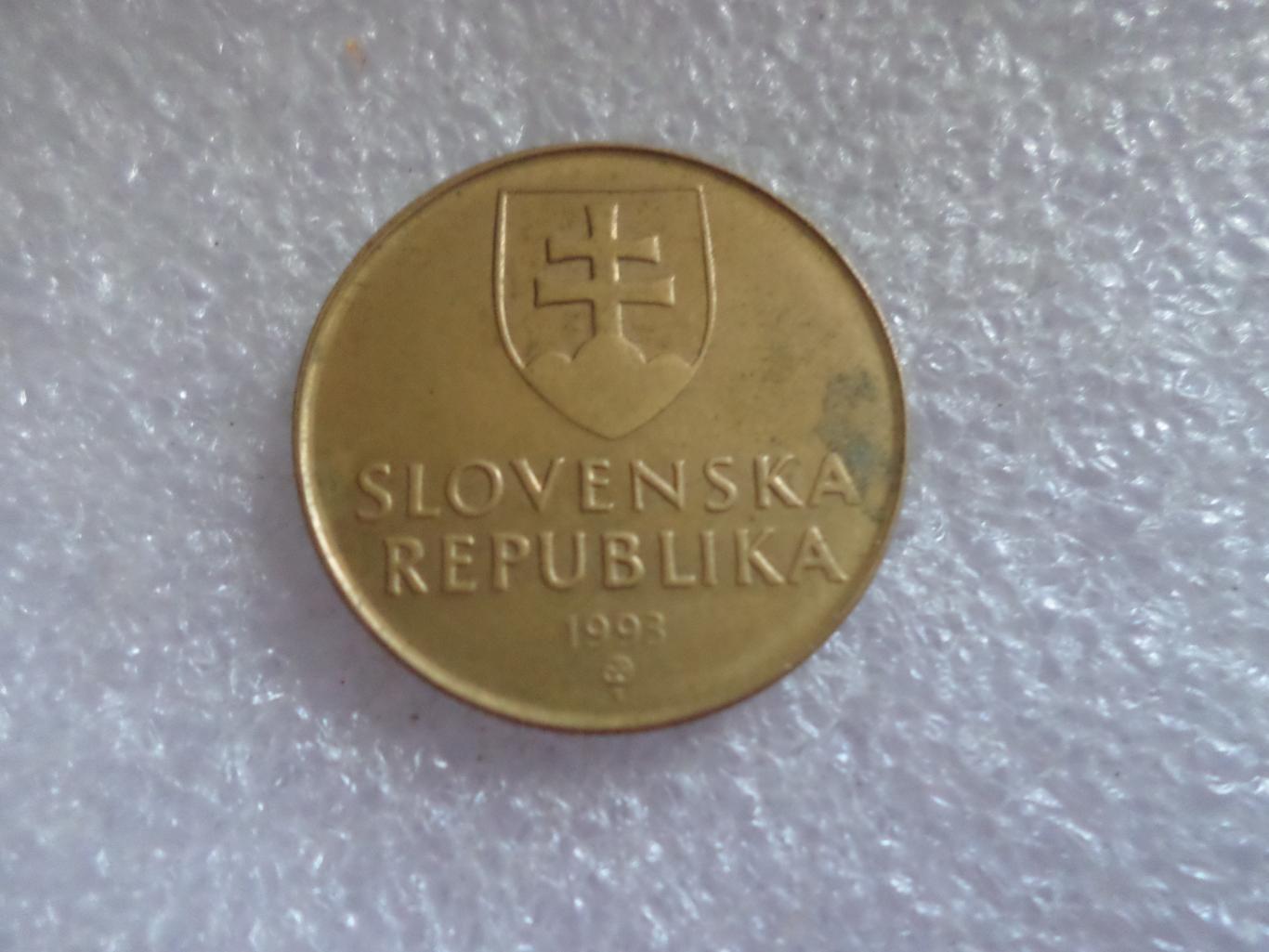 Монета 1 крона Словакия 1993 г 1